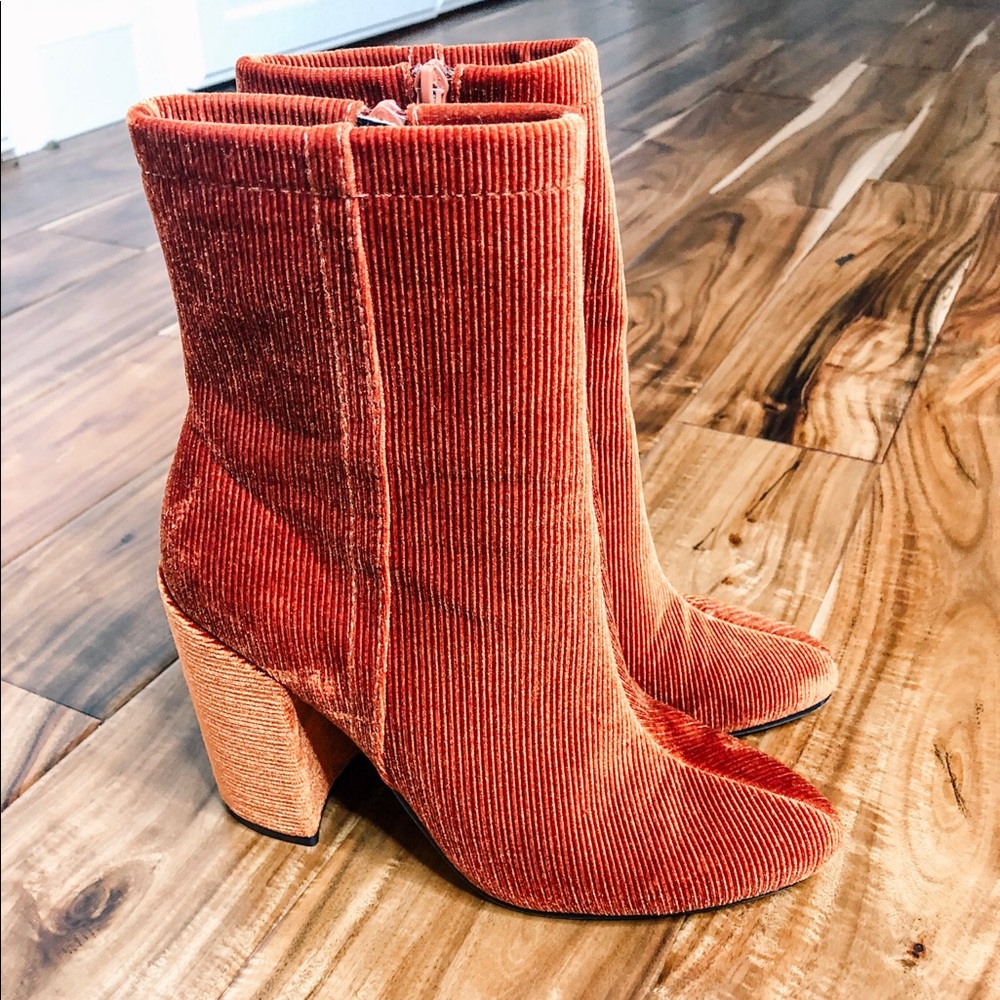 Burnt Orange Ankle Booties